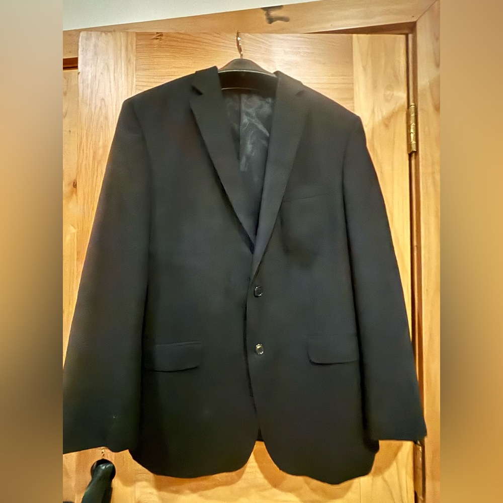 Calvin Klein Wool Classic Black Men's Blazer - Tailored Single-Breasted Jacket